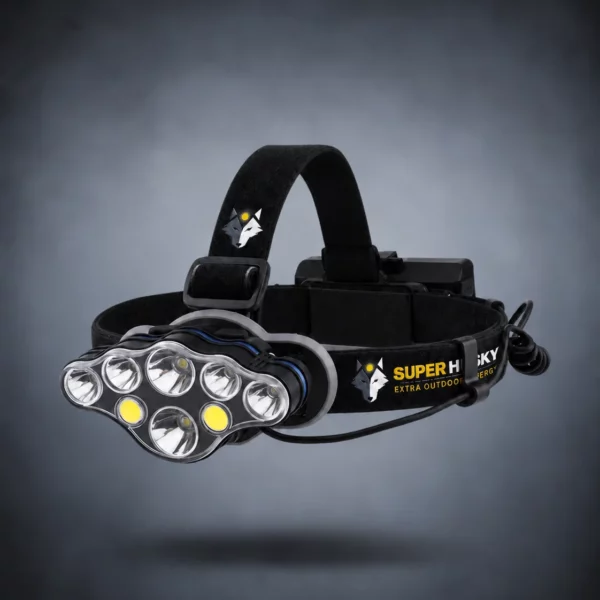 Lampe frontale Super Husky SPORT400 1800 lumens avec batterie de seconde vie remanufacturée en France