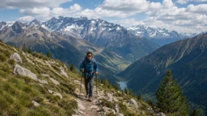 randonneur montagne sport et environnement